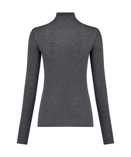 super soft rullekrave bluse med cashmere, Gr&aring;