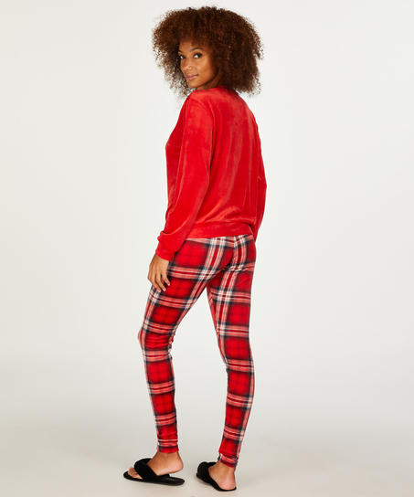 Pyjamasæt med taske, rød