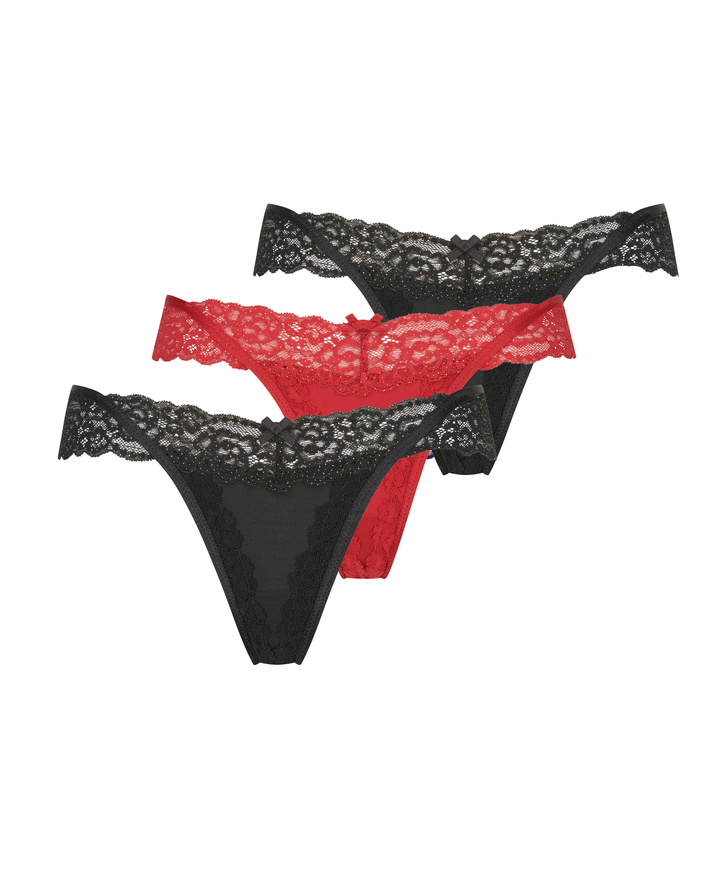 3-styks-pakning g-streng Willow, sort, main