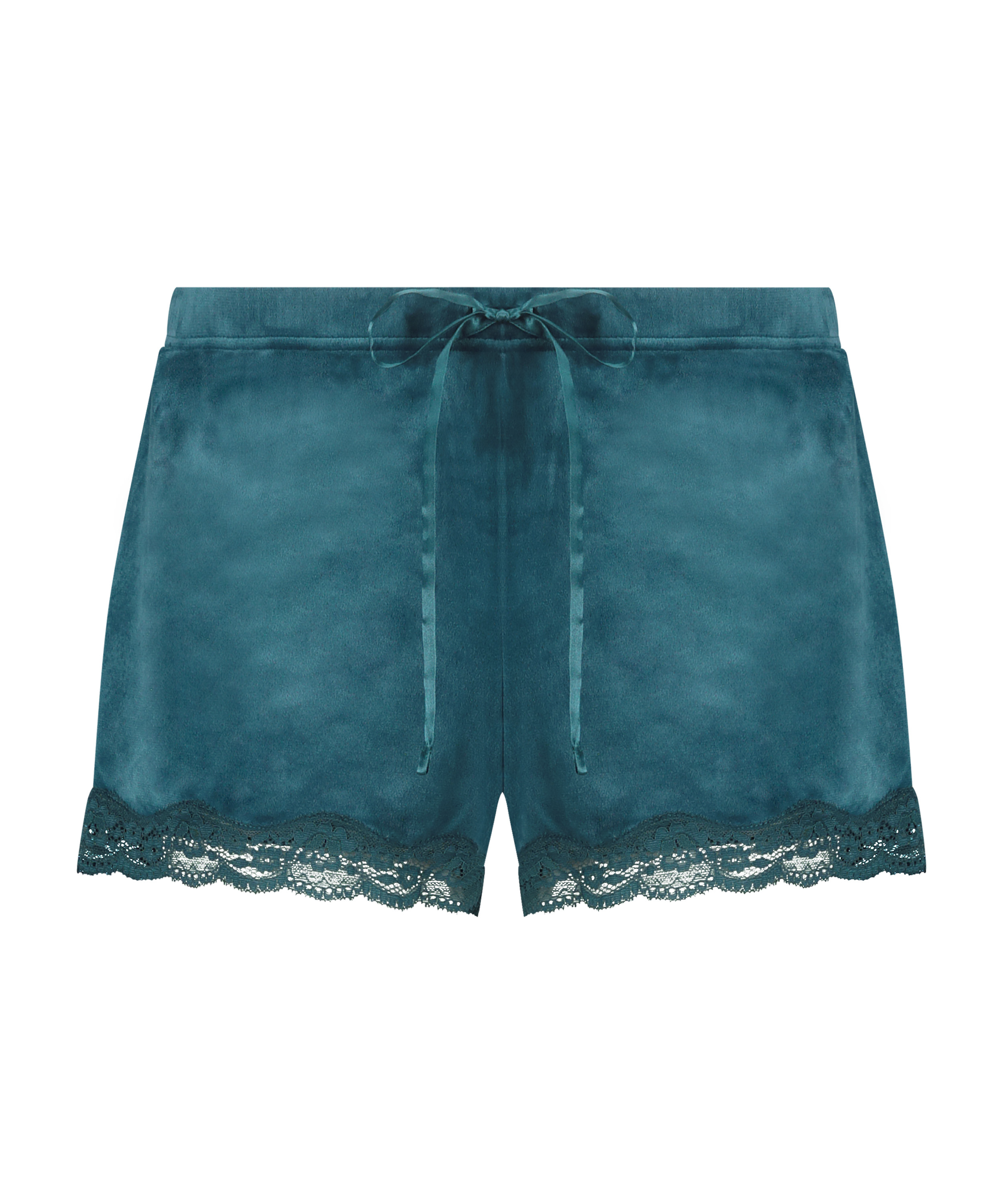 Shorts velour Lace, Blå, main