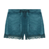 Shorts velour Lace, Blå