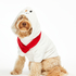 Fleece hunde-onesie, Hvid