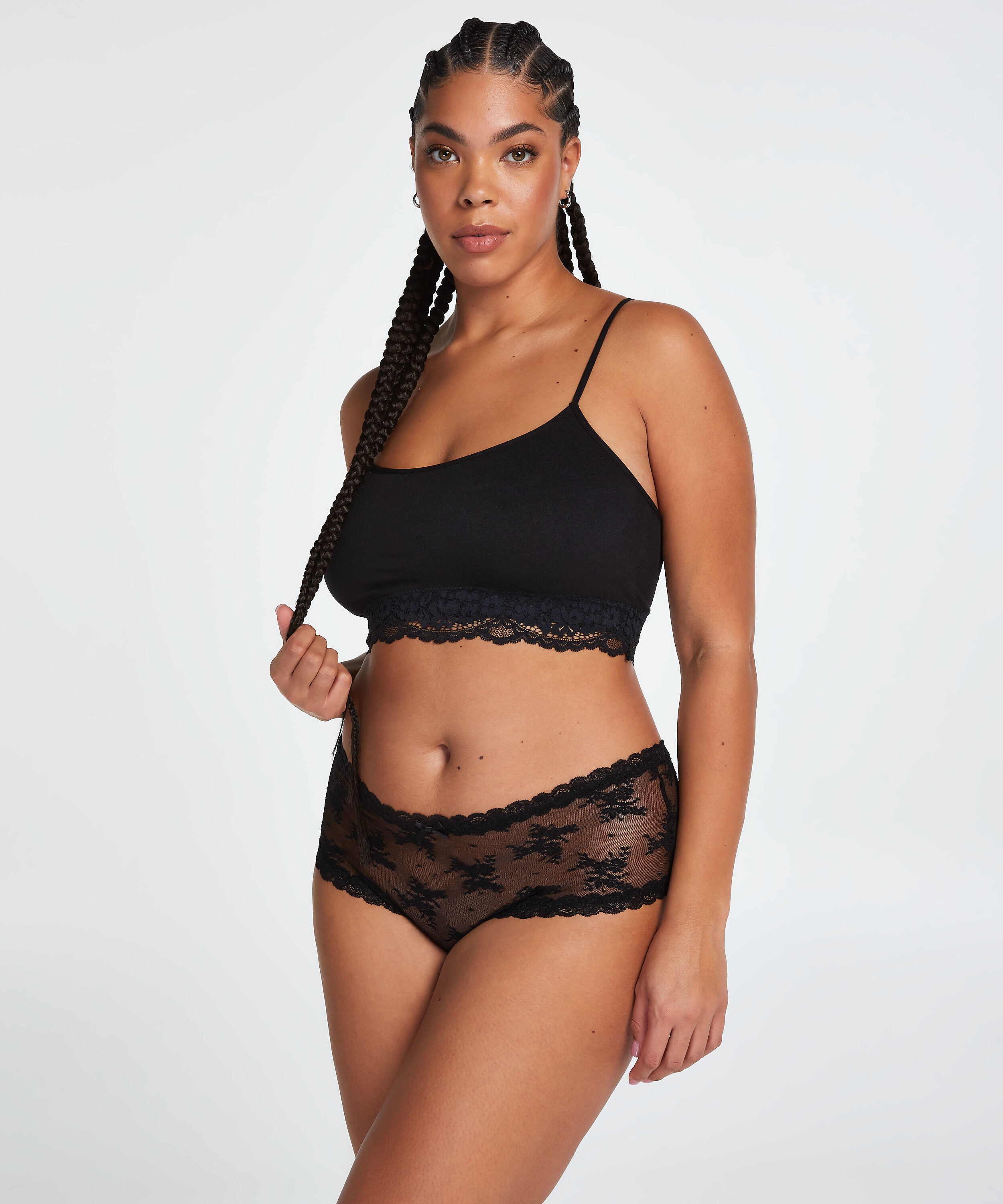V-formet brasiliansk trusse Curvy, Sort