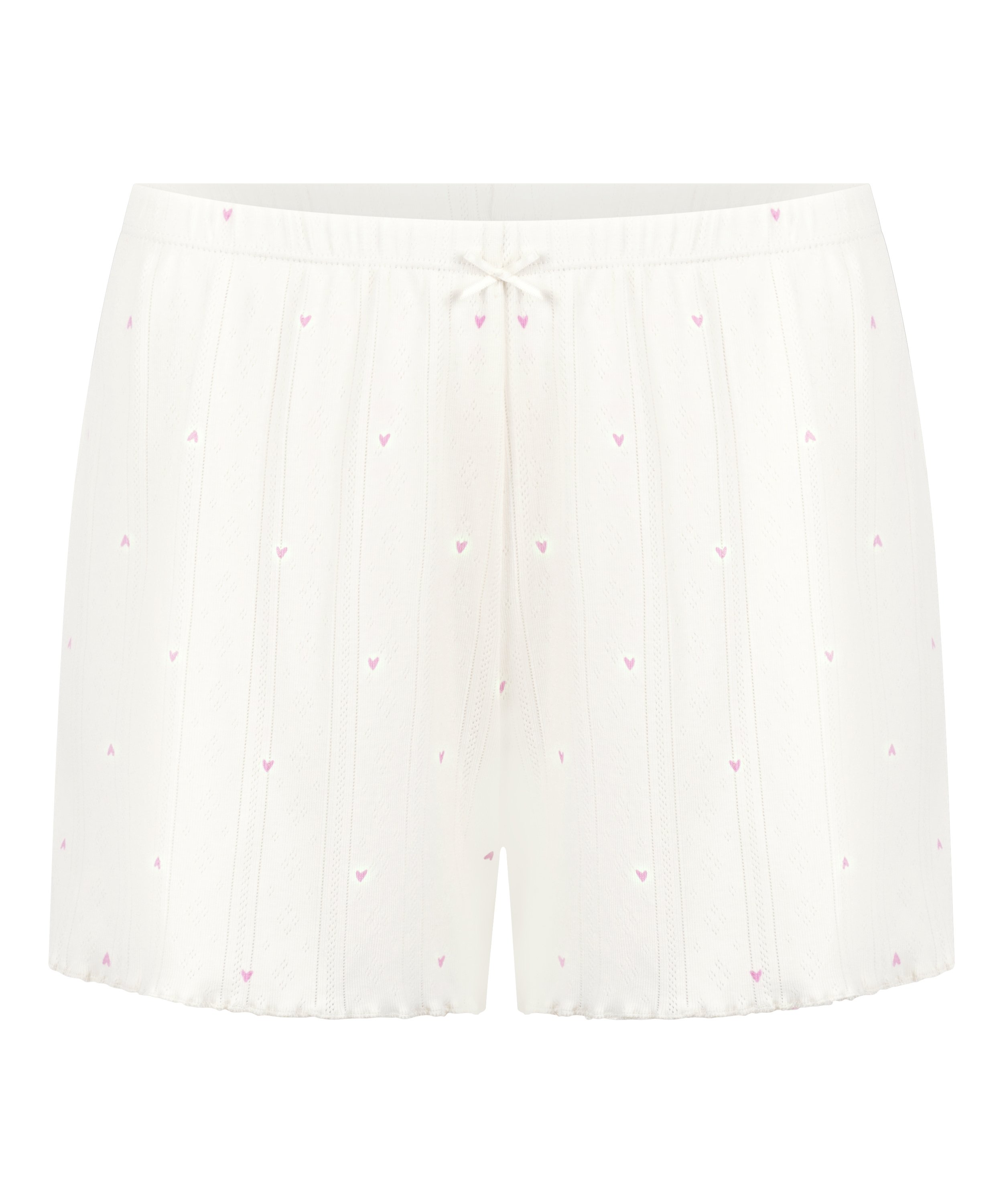 Pointelle shorts, Hvid, main