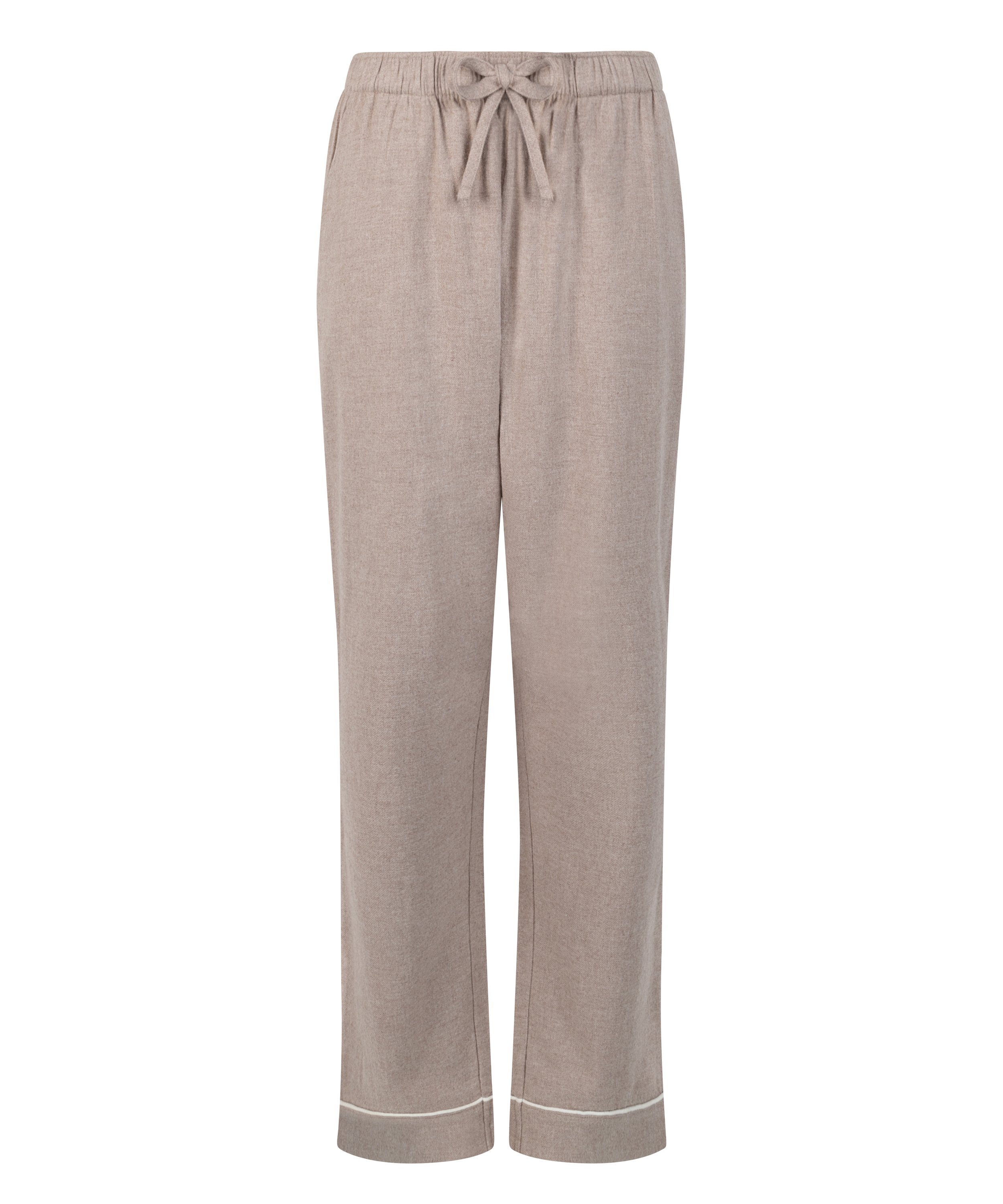 Pyjamasbukser af flonel, Beige, main