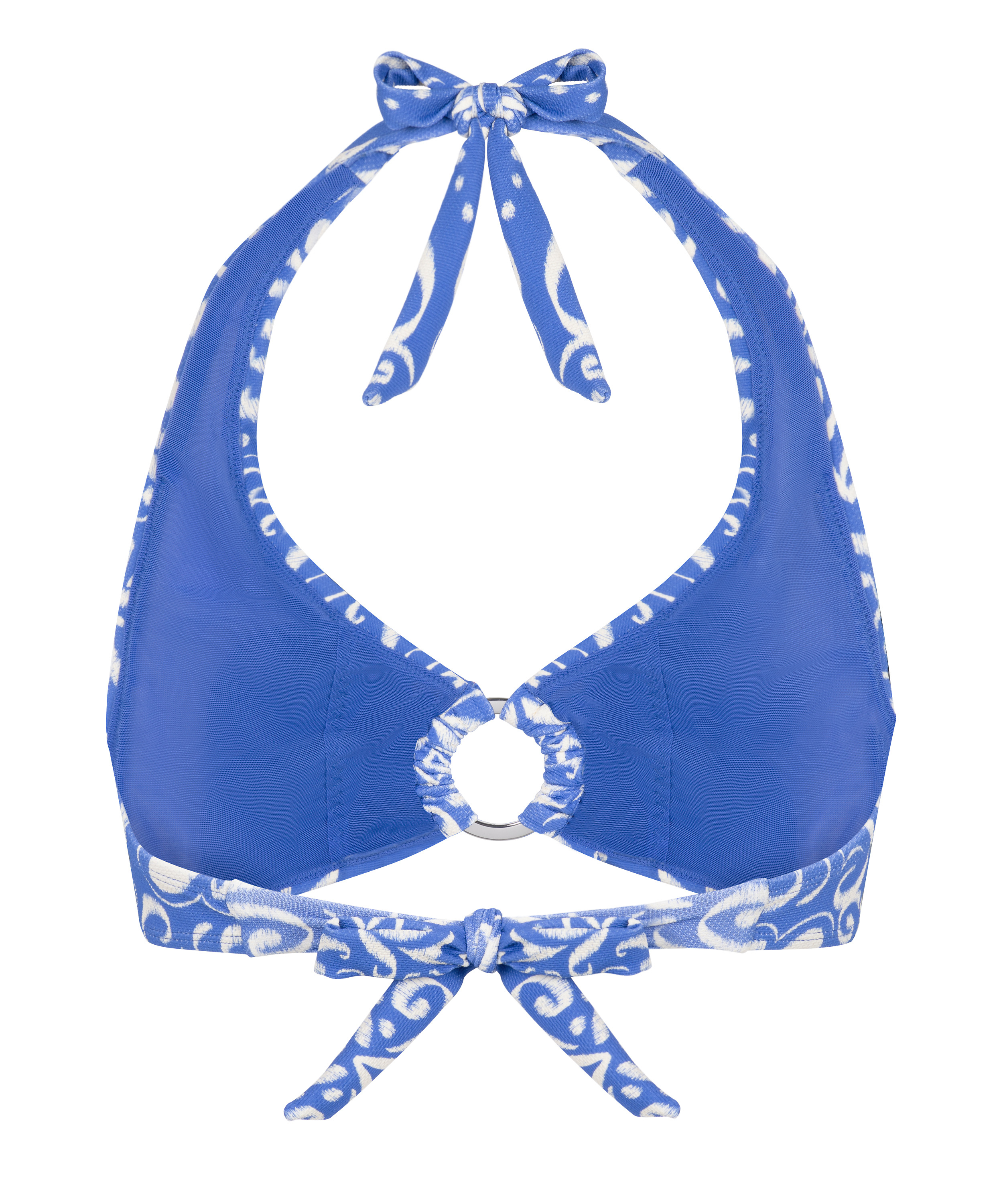 Cancun Crop-top med halterneck, Blå, main