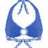 Cancun Crop-top med halterneck, Blå