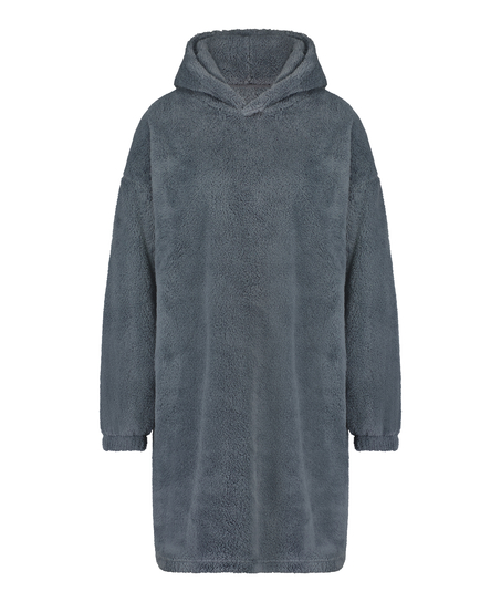Snuggle fleece loungekjole, gr&oslash;n