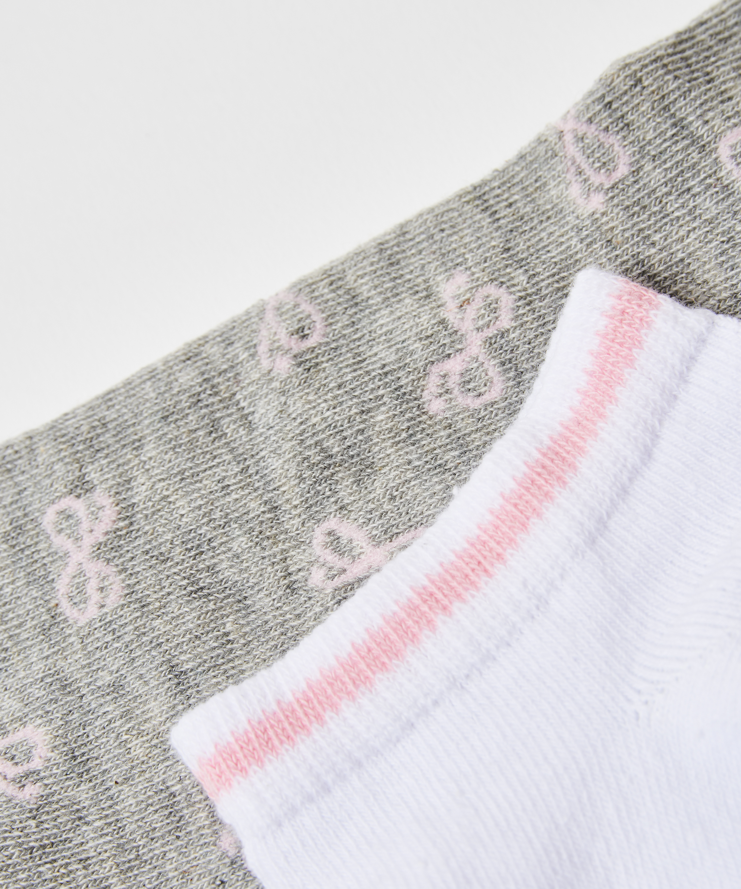 Sokletter af bomuld, 2 par, Grå, main