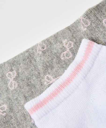 Sokletter af bomuld, 2 par, Grå