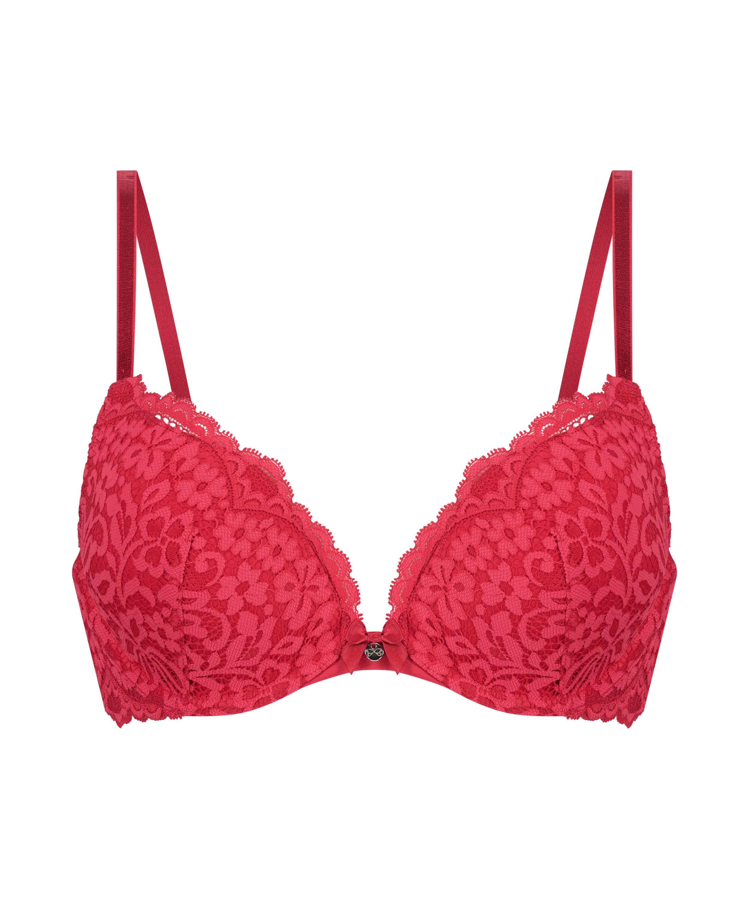 Formstøbt push-up bøjle-bh Rose, Rød, main