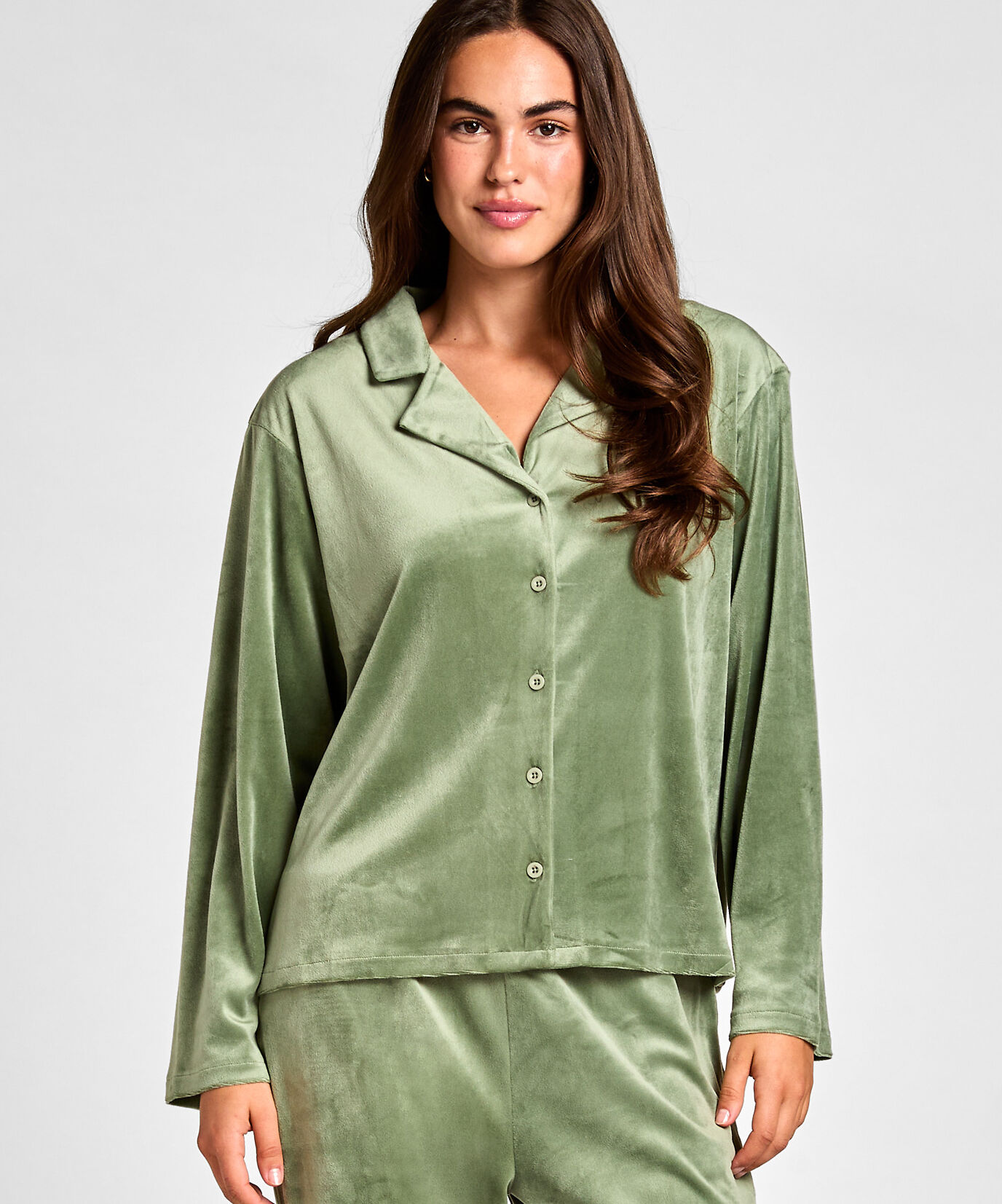Velour Jakke, Grøn