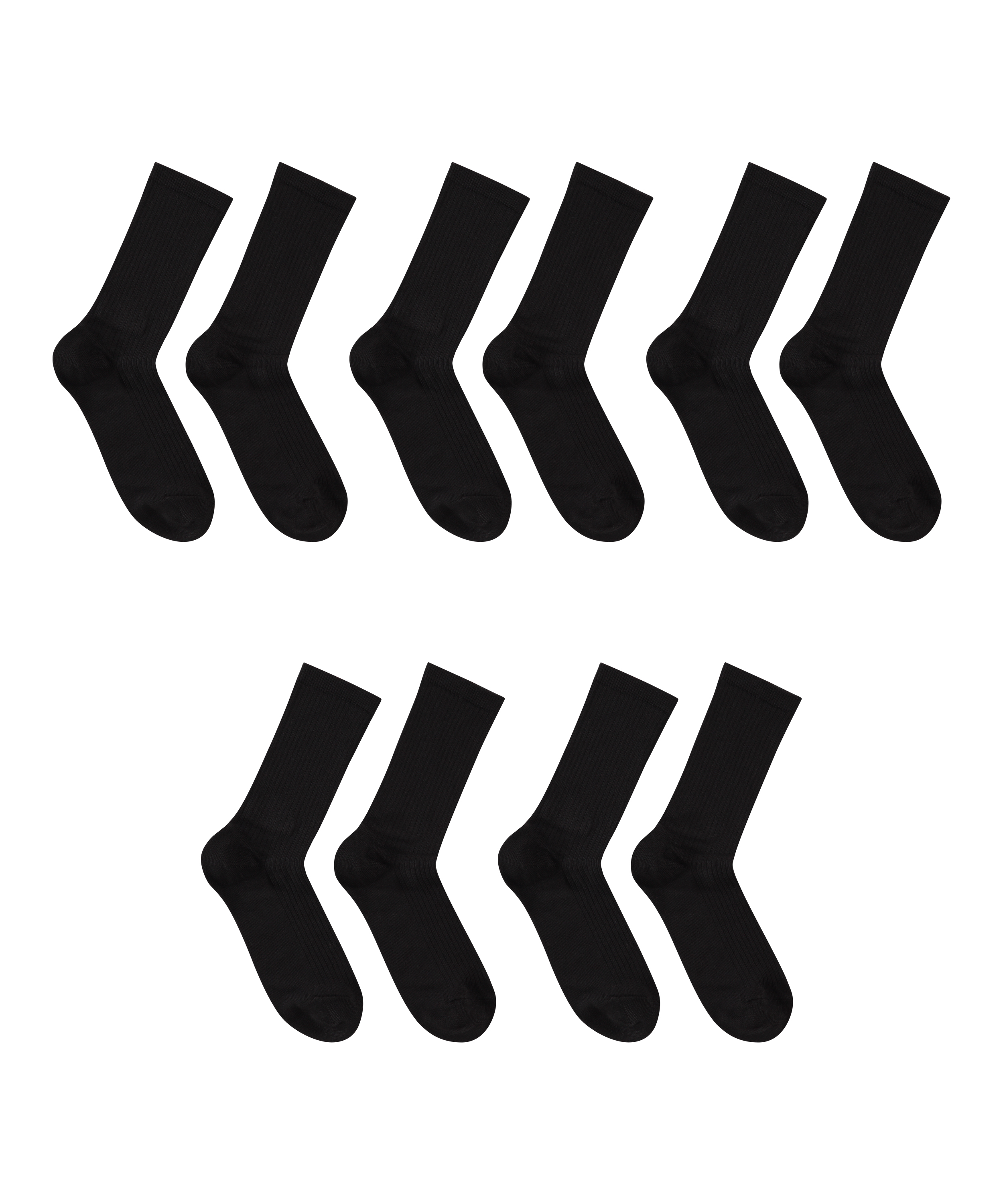 5 par sokker, sort, main