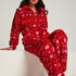 Onesie-jumpsuit fleece, Rød