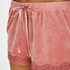Shorts velour Lace, Lyser&oslash;d
