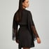 Lace Satin kimono, Sort