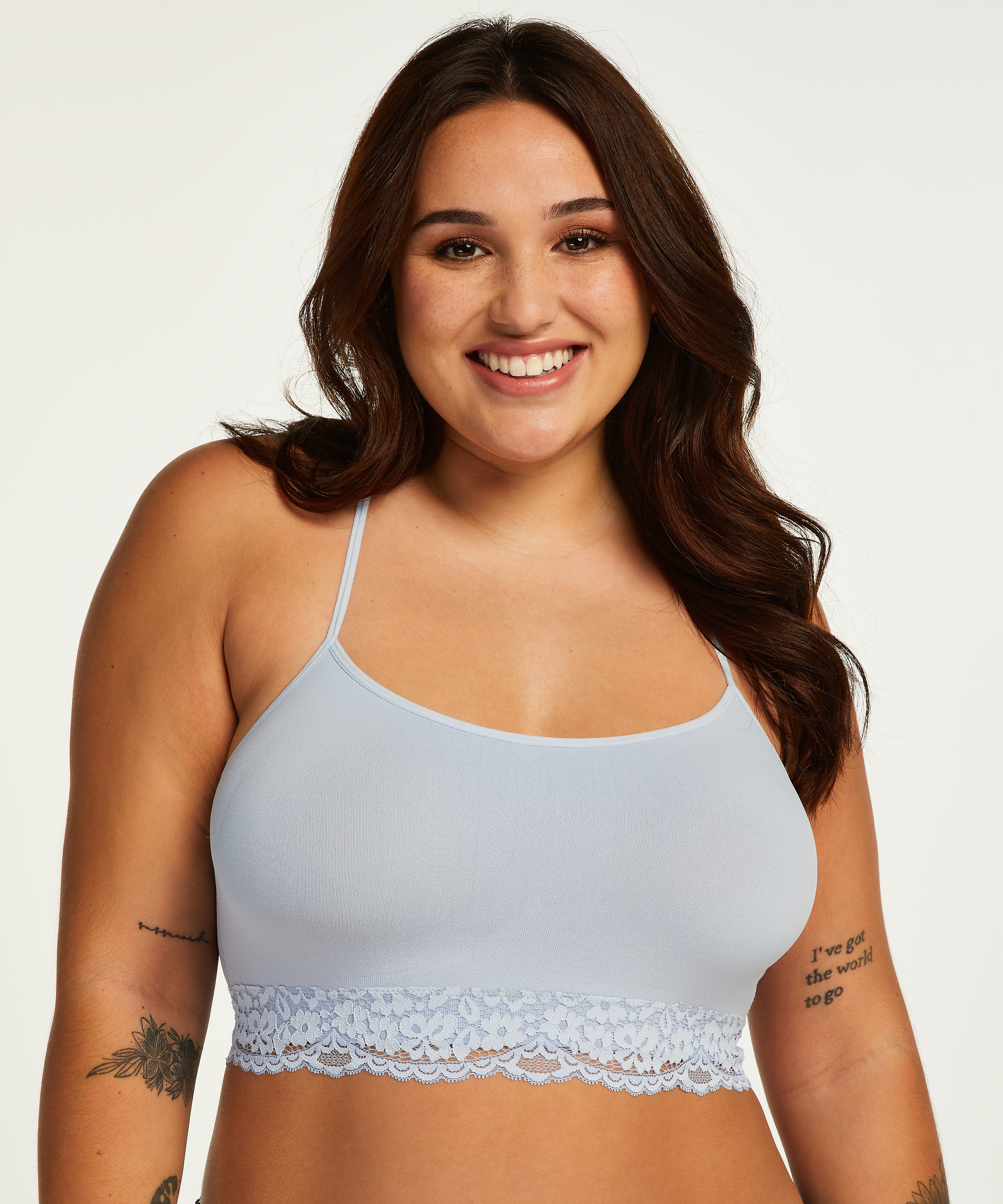 Seamless bralette Marine, Bl&aring;, main