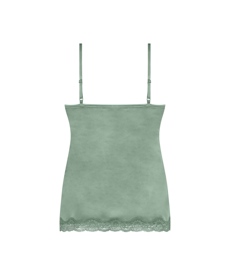 Cami top Velours Lace, Grøn