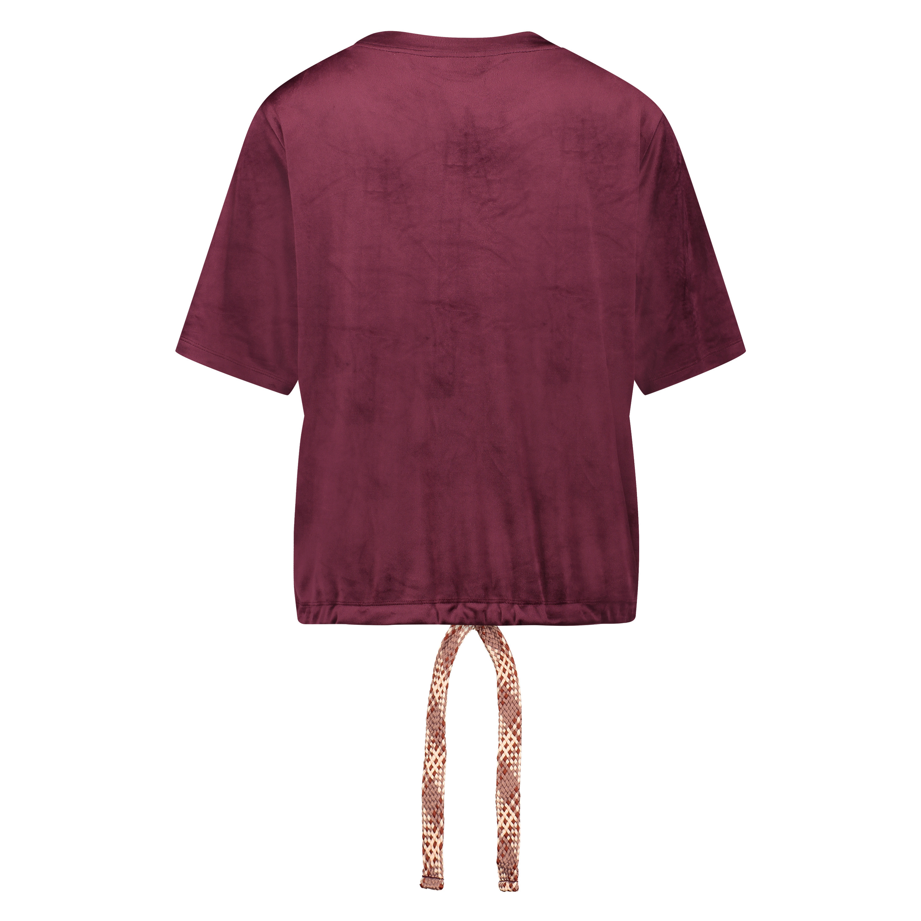 Top korte &aelig;rmer velour, R&oslash;d, main