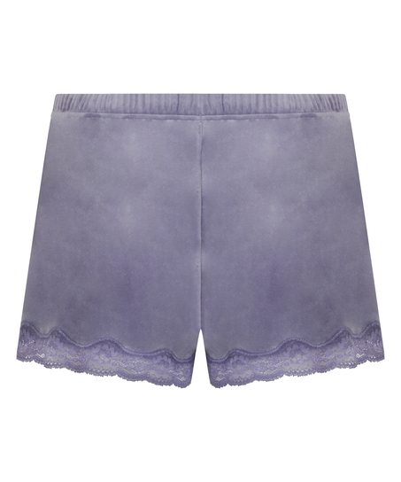Shorts velour Lace, Lilla