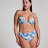 Ikke-formstøbt bikinitop med bøjle Lagoa, Blå