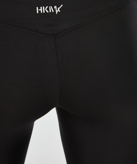 HKMX High waisted sport legging mesh, sort