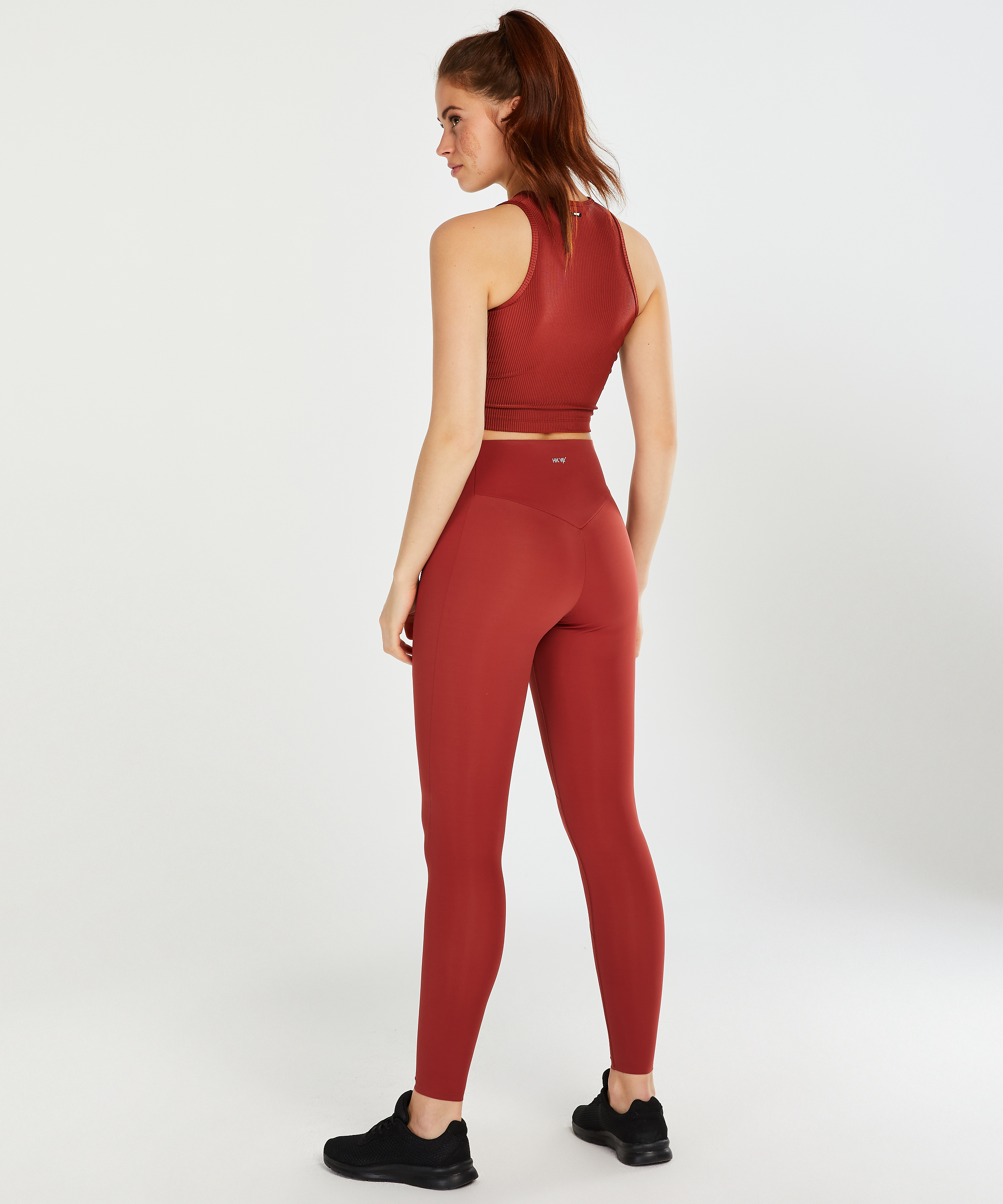 HKMX Sport cropped tank top Twisted Rib, Rød, main