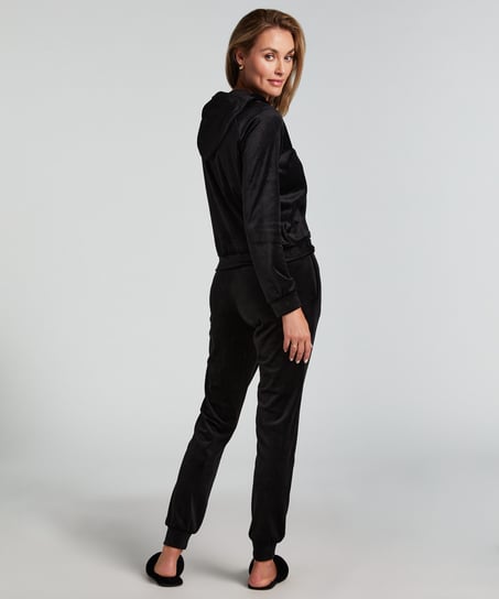 Joggingbukser Velours, Sort