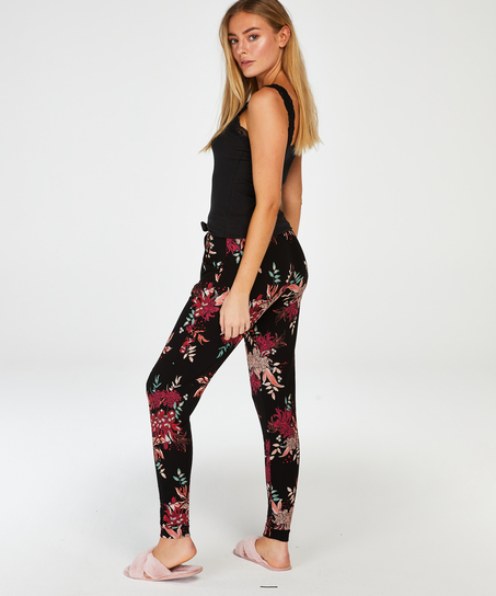 Top Rib Cami lace, Sort