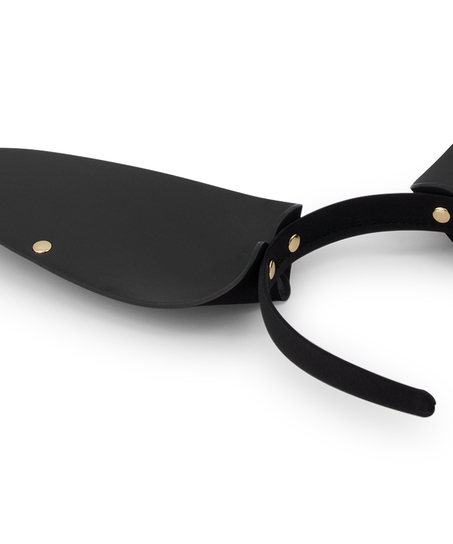 Pandeb&aring;nd i kunstl&aelig;der Bunny, sort