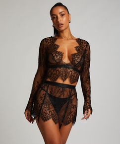 Top Allover Lace, sort