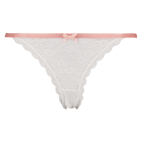 Thong lace, hvid