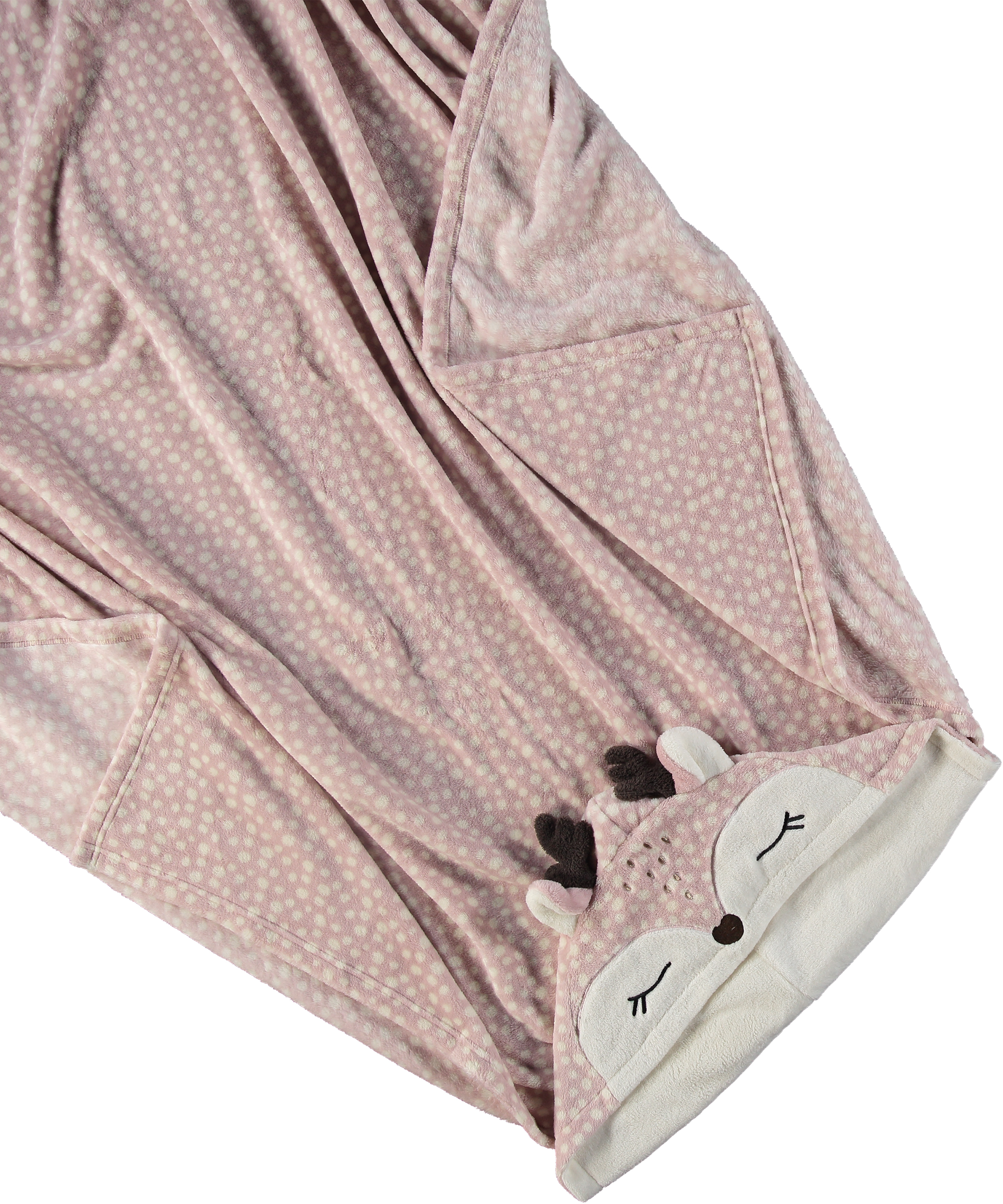 Hyggetæppe Rensdyr, pink, main