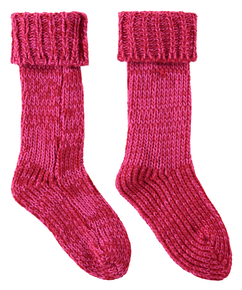 ﻿Strikkede sokker, pink