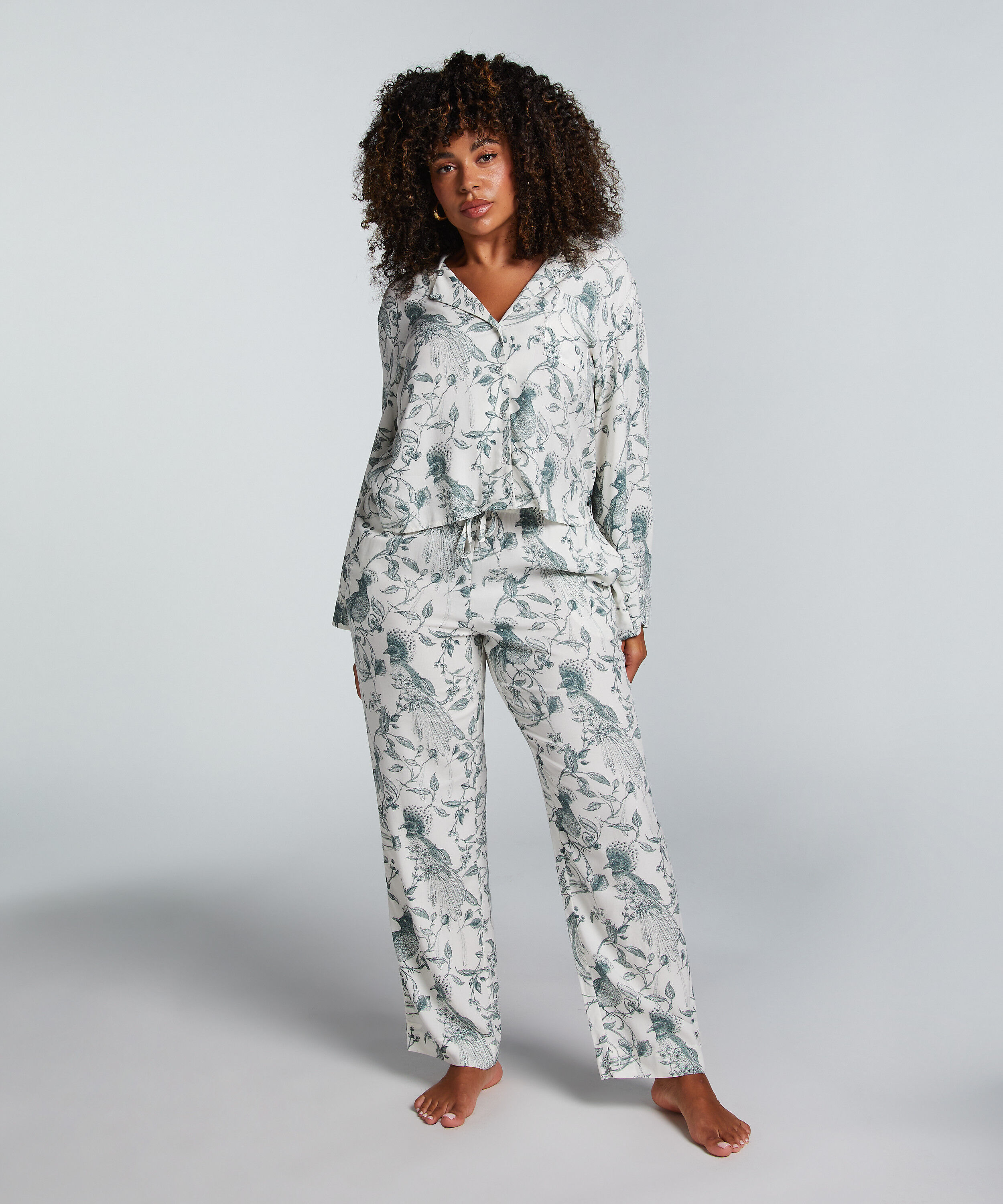 Pyjamasbukser Bomuld, Hvid