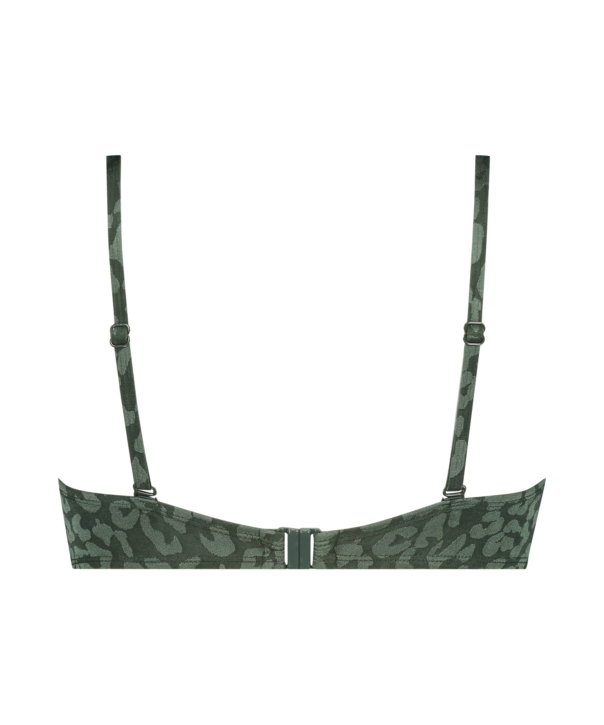 Tonal Leo formstøbt push-up bøjle-bikinitop Størrelse A - E, Grøn, main