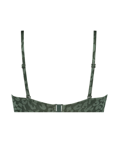 Tonal Leo formstøbt push-up bøjle-bikinitop Størrelse A - E, Grøn