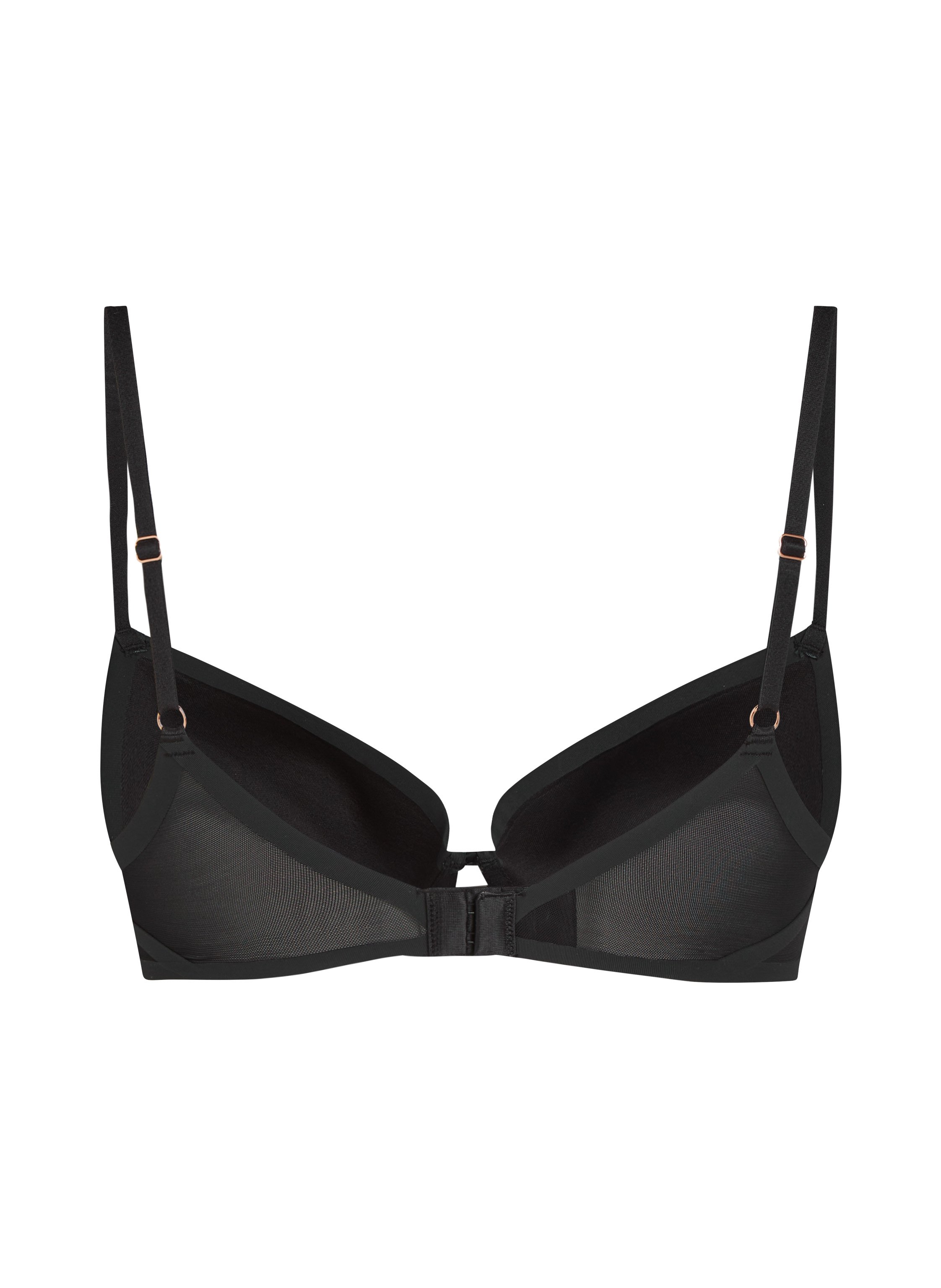 Formstøbt push-up bøjle-bh Essential, Sort, main