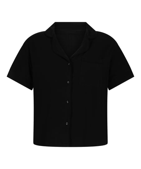 Kortærmet jerseyjakke Essential, Sort