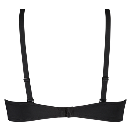 Satin Fleece ikke-formstøbt bøjle-bh, Sort