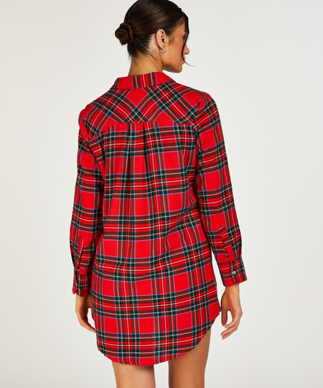 Menshirt natkjole Jersey, Rød