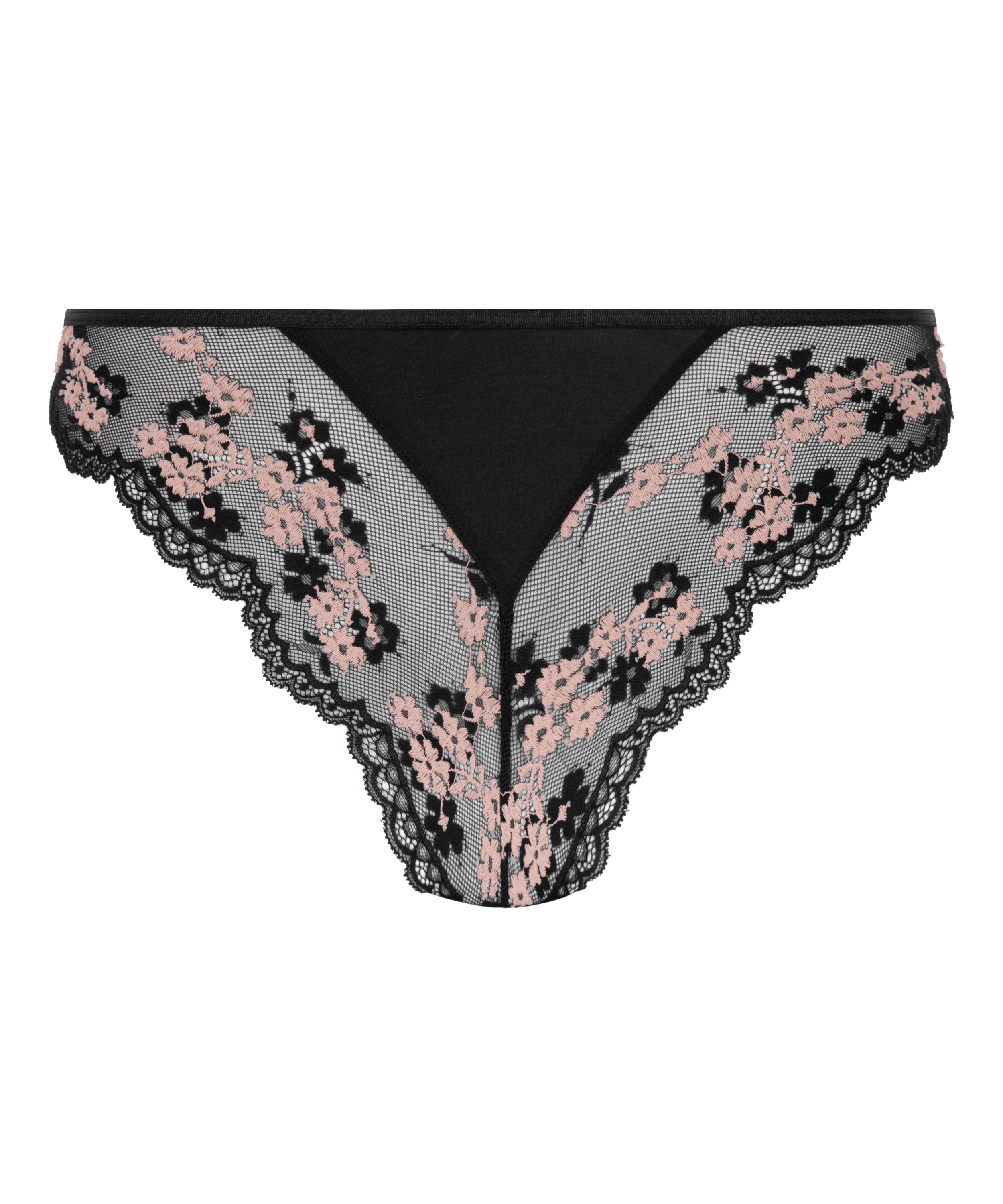 Caro brasiliansk trusse med h&oslash;j benudsk&aelig;ring, Sort, main