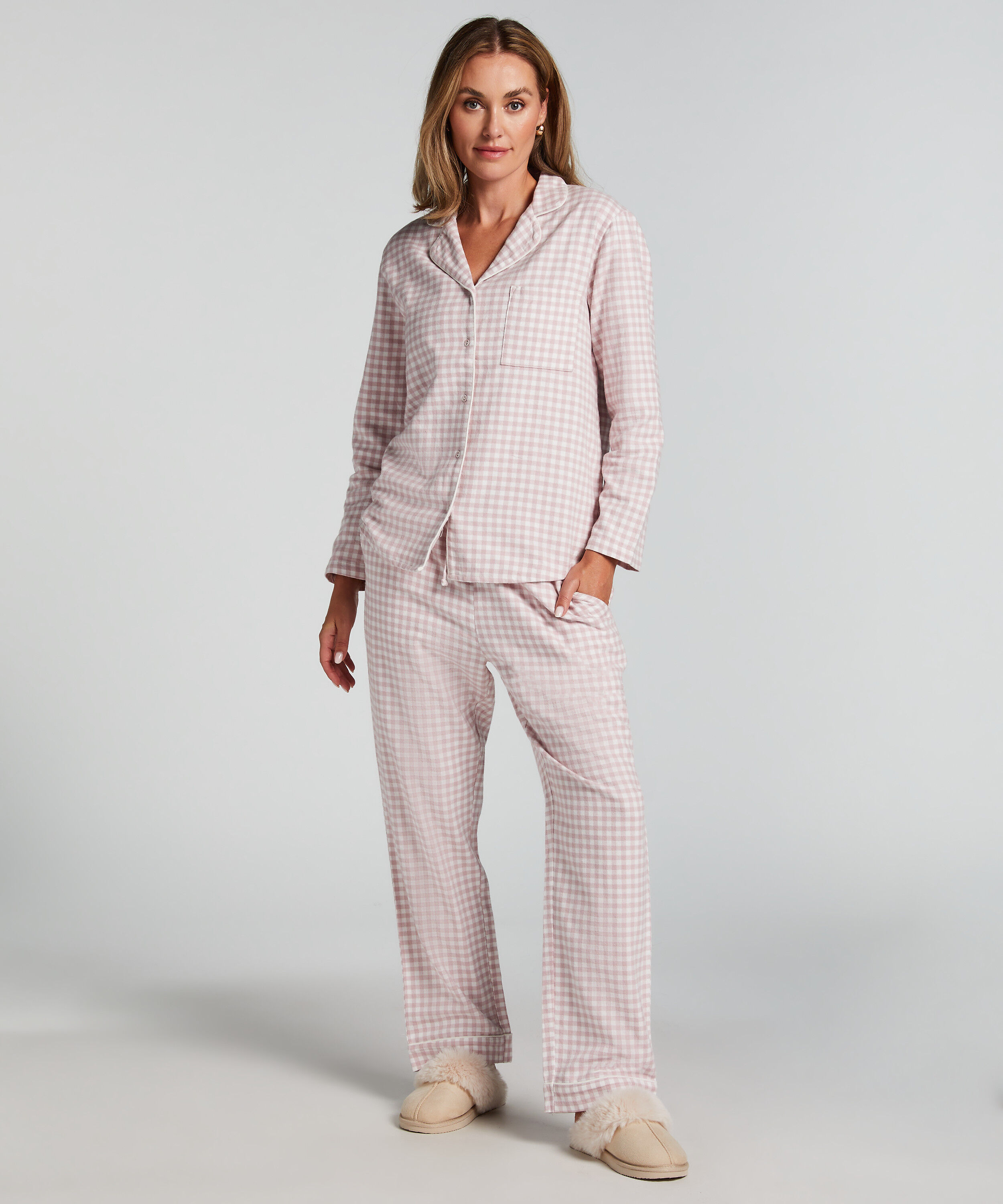 Pyjamastop Flonel Essentials, Lilla