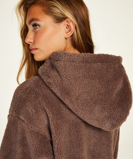 Hættetrøje Fleece Snuggle, Grå