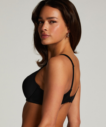 Satin Fleece formst&oslash;bt b&oslash;jle-bh, Sort