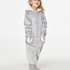 Kids Fleece Jumpsuit, Grå