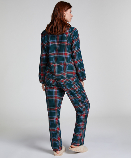 Pyjamassæt Flannel, Grøn