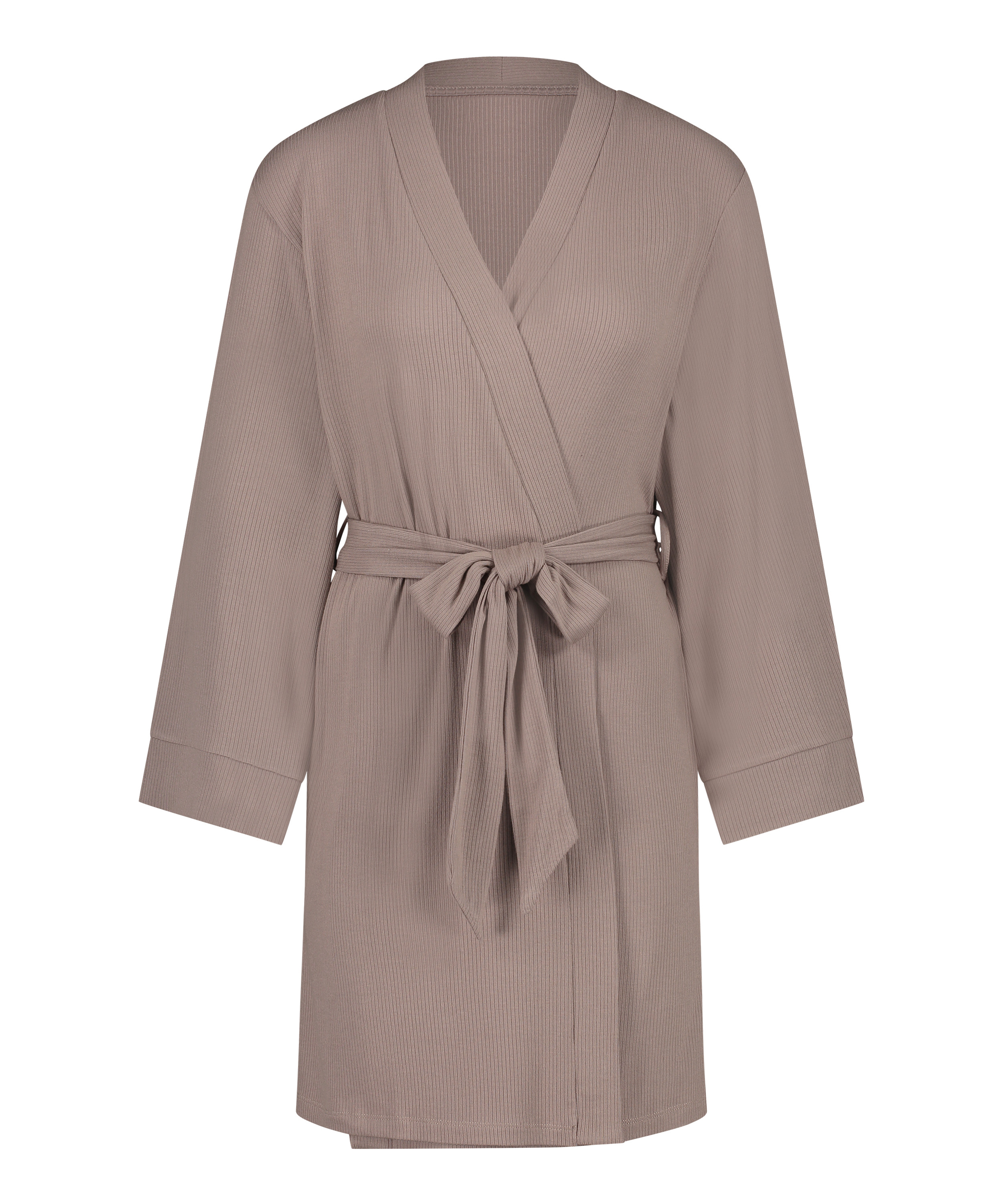 Rib Kimono, Brun, main