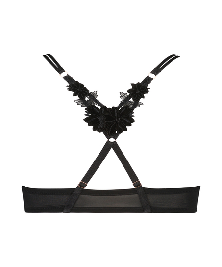 Ikke-formstøbt push-up bøjle-bh Kelsey Lucy Hale, Sort