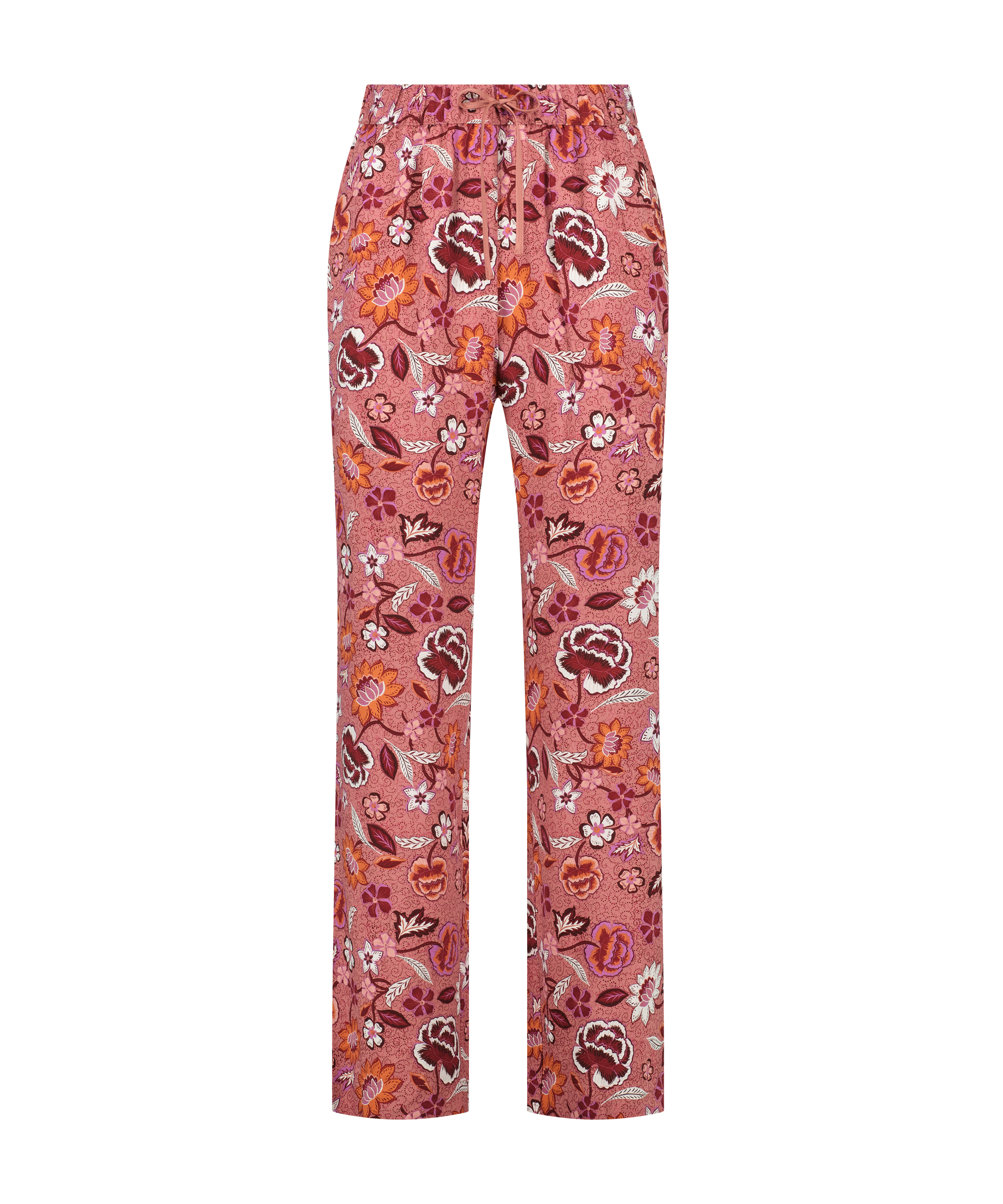 Tall pyjamasbukser v&aelig;vede, pink, main